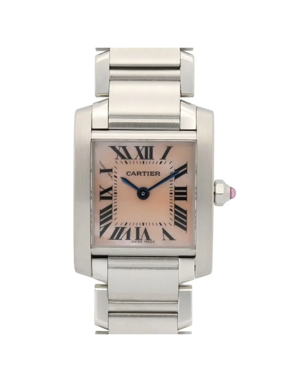 Cartier Watch Tank Francaise SM Pink Shell Stainless Steel